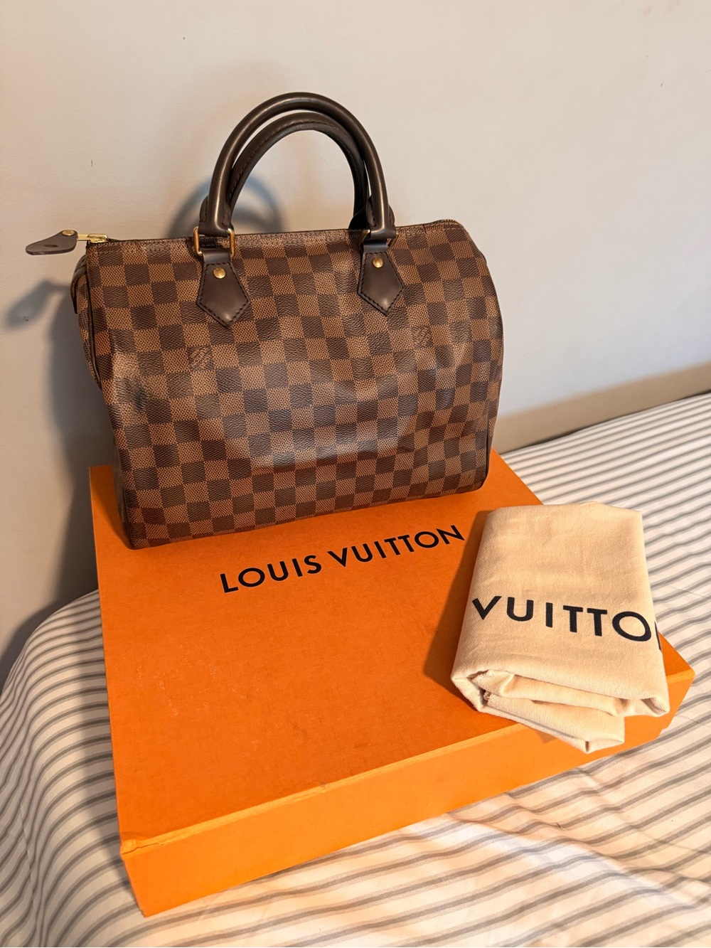 Louis Vuitton Brown Damier Ebene Top-Handle Satchel